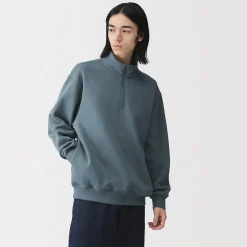 Online Muji Sudadera de media cremallera y mezcla de algodón para hombre