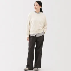 Clearance Muji Sudadera de mezcla de algodón para mujer