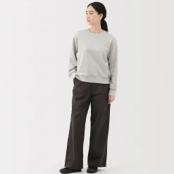 Clearance Muji Sudadera de mezcla de algodón para mujer