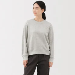 Clearance Muji Sudadera de mezcla de algodón para mujer