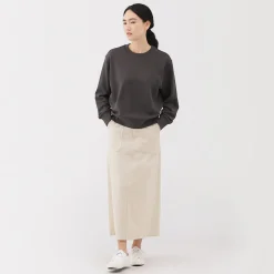 Clearance Muji Sudadera de mezcla de algodón para mujer