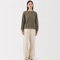 Clearance Muji Sudadera de mezcla de algodón para mujer