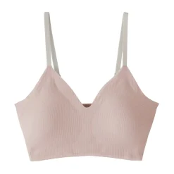 Discount Muji Sujetador acanalado Soft Touch cómodo para mujer