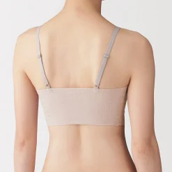 Discount Muji Sujetador acanalado Soft Touch cómodo para mujer
