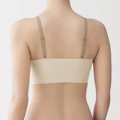 Discount Muji Sujetador acanalado Soft Touch cómodo para mujer