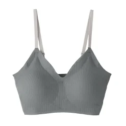 Discount Muji Sujetador acanalado Soft Touch cómodo para mujer
