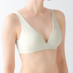 Online Muji Sujetador escotado sin aros de mezcla de algodón para mujer