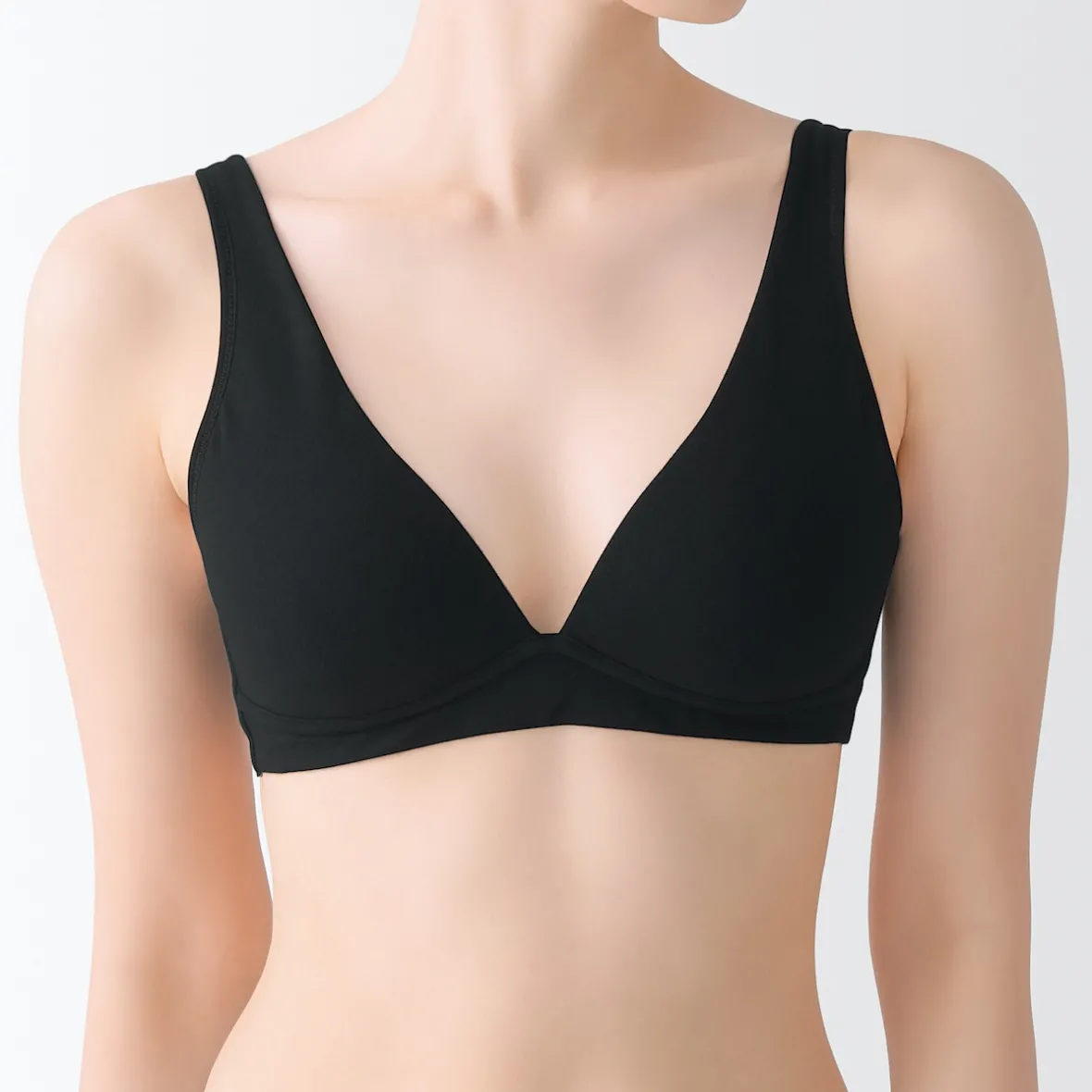 Online Muji Sujetador escotado sin aros de mezcla de algodón para mujer