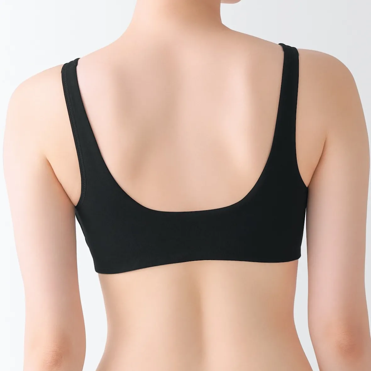 Online Muji Sujetador escotado sin aros de mezcla de algodón para mujer