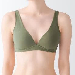 Online Muji Sujetador escotado sin aros de mezcla de algodón para mujer