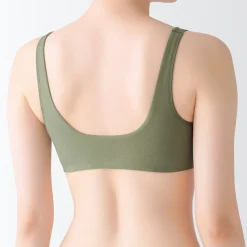 Online Muji Sujetador escotado sin aros de mezcla de algodón para mujer