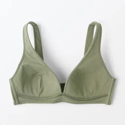 Online Muji Sujetador escotado sin aros de mezcla de algodón para mujer