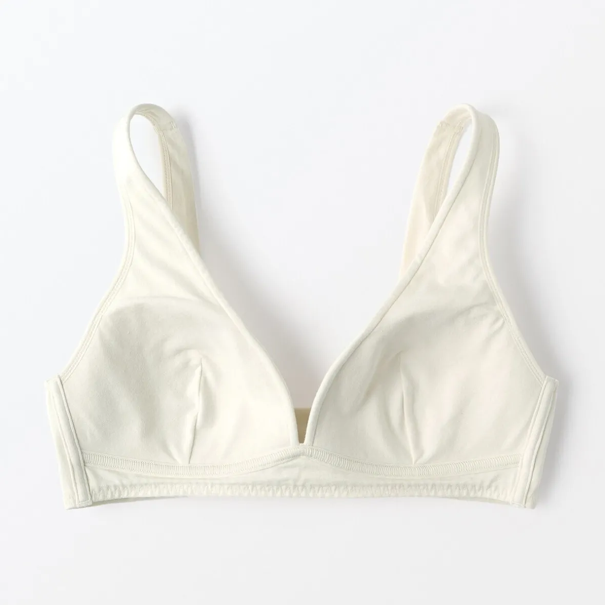 Online Muji Sujetador escotado sin aros de mezcla de algodón para mujer