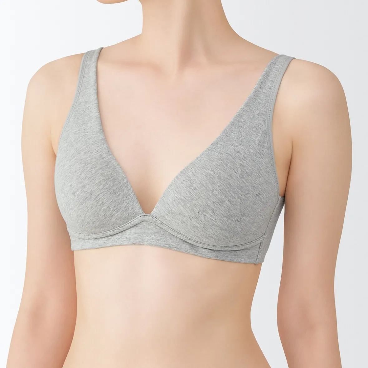 Online Muji Sujetador escotado sin aros de mezcla de algodón para mujer