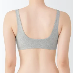 Online Muji Sujetador escotado sin aros de mezcla de algodón para mujer
