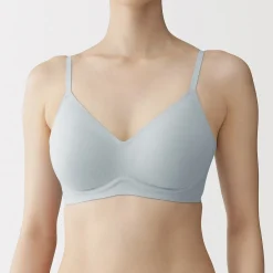Sale Muji Sujetador sin aros de mezcla de algodón para mujer