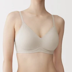 Sale Muji Sujetador sin aros de mezcla de algodón para mujer