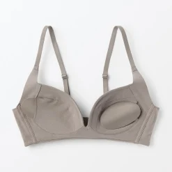 New Muji Sujetador sin aros de mezcla de algodón con soporte lateral para mujer