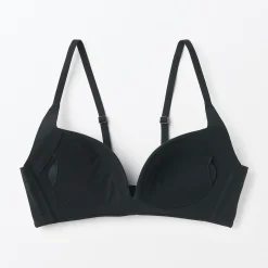 New Muji Sujetador sin aros de mezcla de algodón con soporte lateral para mujer