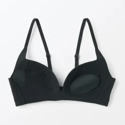 New Muji Sujetador sin aros de mezcla de algodón con soporte lateral para mujer