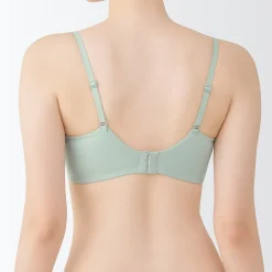 New Muji Sujetador sin aros de mezcla de algodón con soporte lateral para mujer