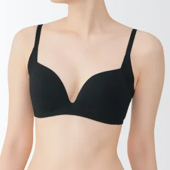 New Muji Sujetador sin aros de mezcla de algodón con soporte lateral para mujer