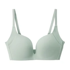 New Muji Sujetador sin aros de mezcla de algodón con soporte lateral para mujer