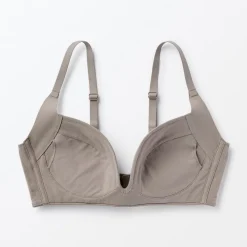 New Muji Sujetador sin aros de mezcla de algodón con soporte lateral para mujer