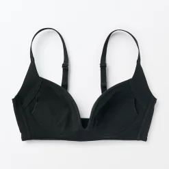 New Muji Sujetador sin aros de mezcla de algodón con soporte lateral para mujer