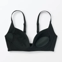 New Muji Sujetador sin aros de mezcla de algodón con soporte lateral para mujer