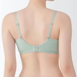 New Muji Sujetador sin aros de mezcla de algodón con soporte lateral para mujer