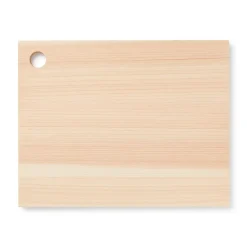Hot Muji Tabla de cortar de madera de hinoki con agujero para colgar ‐ Pequeña