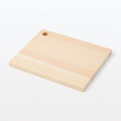 Hot Muji Tabla de cortar de madera de hinoki con agujero para colgar ‐ Pequeña