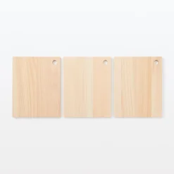 Hot Muji Tabla de cortar de madera de hinoki con agujero para colgar ‐ Pequeña