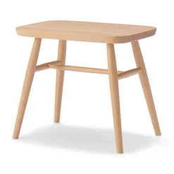 New Muji Taburete con pata redondeada de haya maciza