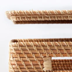 Online Muji Tapa para cesta de Ratán