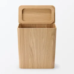 Clearance Muji Tapa para papelera rectangular de madera