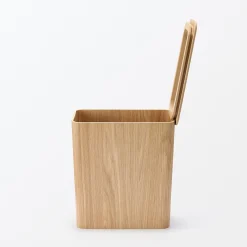 Clearance Muji Tapa para papelera rectangular de madera