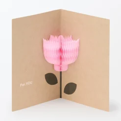 Clearance Muji Tarjeta pop‐up de papel de panal ‐ flor
