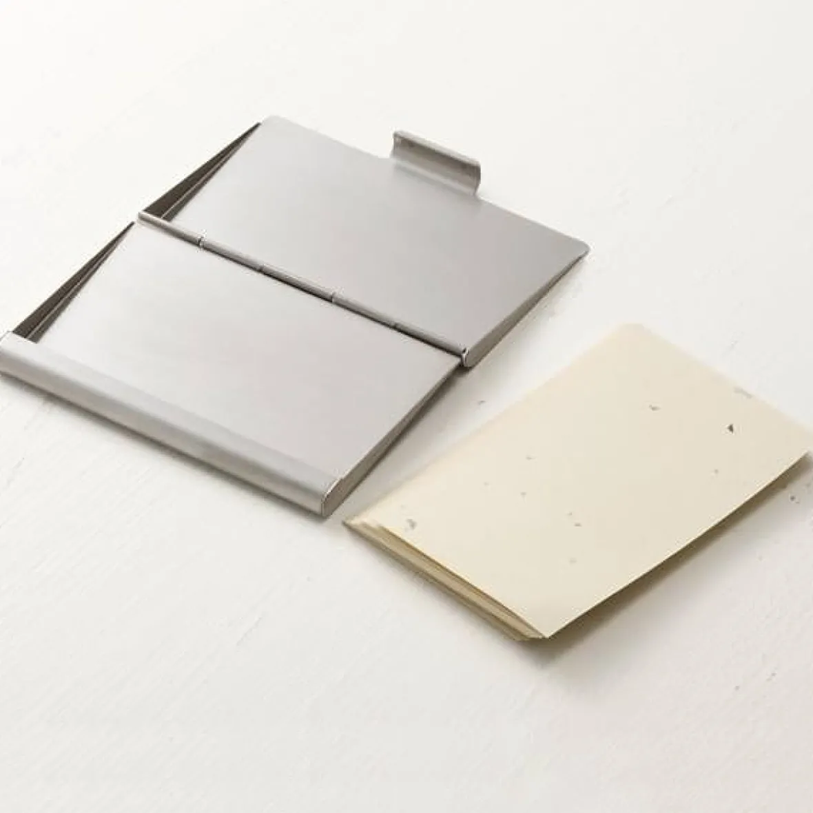 Online Muji Tarjetero de acero inoxidable grueso