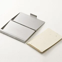 Online Muji Tarjetero de acero inoxidable grueso