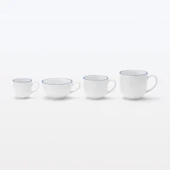 Sale Muji Taza de Té de Vajilla para el Uso Diario - Raya azul