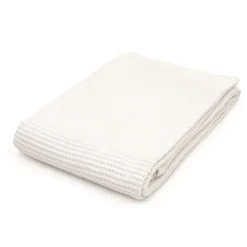 Muji Toalla de baño grande de algodón orgánico con textura de gofre
