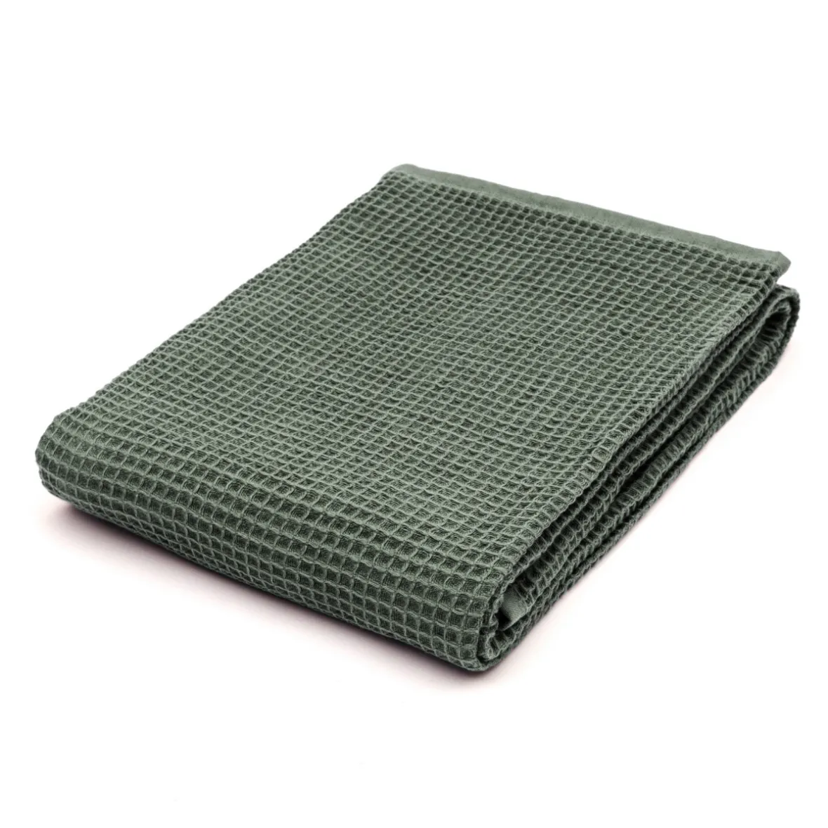 Muji Toalla de baño grande de algodón orgánico con textura de gofre
