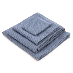 Muji Toalla de baño grande de algodón orgánico con textura de gofre