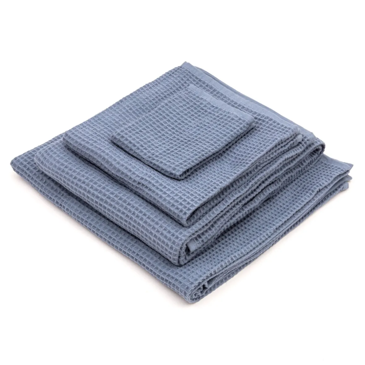 Muji Toalla de baño grande de algodón orgánico con textura de gofre