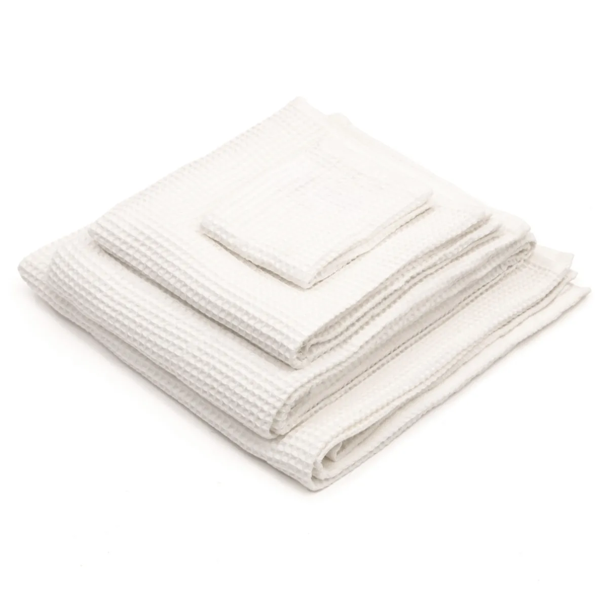 Muji Toalla de baño grande de algodón orgánico con textura de gofre