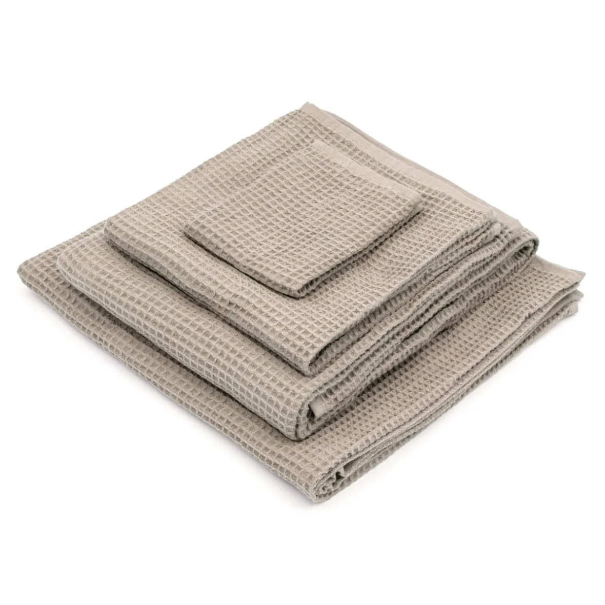 Muji Toalla de baño grande de algodón orgánico con textura de gofre