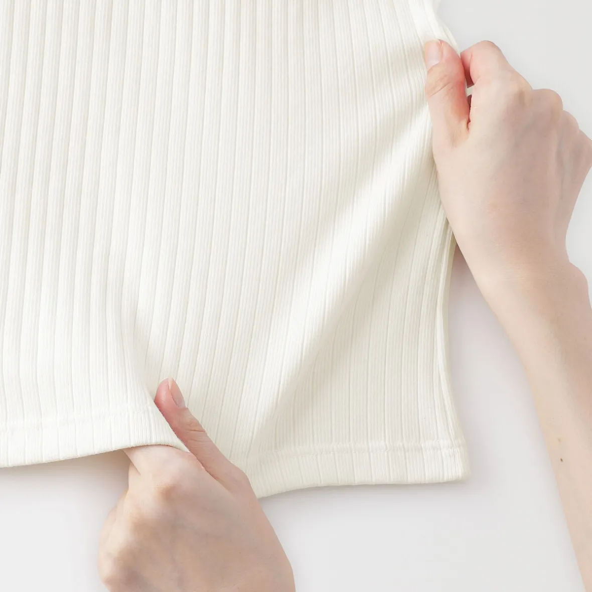 Online Muji Top corto de sujetador de algodón acanalado para mujer