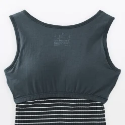 Online Muji Top corto de sujetador de algodón acanalado para mujer